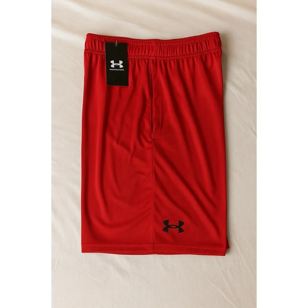 Under Armour Men's Red Athletic Shorts‎ 2XL Polyester Elastic Waist